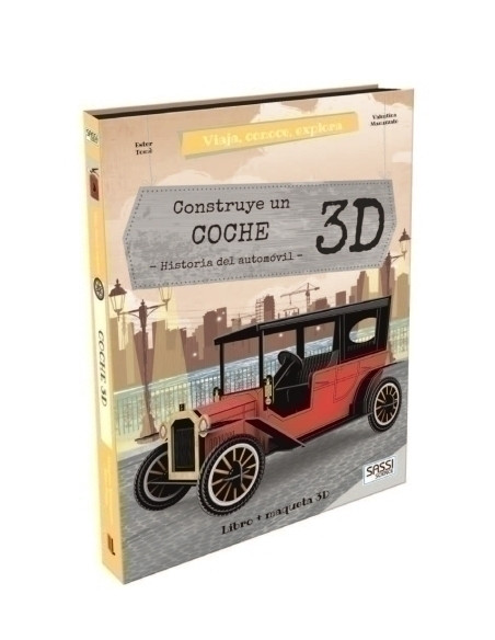 PUZLE 3D Y LIBRO SASSI MANOLITO BOOKS CONSTRUYE UN COCHE 3D 32 PIEZAS 6 años