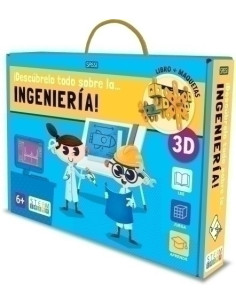 PUZLE 3D Y LIBRO SASSI MANOLITO BOOKS DESCUBRELO TODO SOBRE LA INGENIERIA 92 PIEZAS 6 años