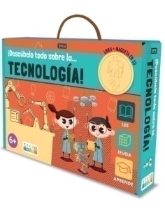 PUZLE 3D Y LIBRO SASSI MANOLITO BOOKS DESCUBRELO TODO SOBRE LA TECNOLOGIA 75 PIEZAS 6 años