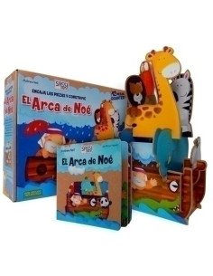 PUZLE 3D Y LIBRO SASSI MANOLITO BOOKS EL ARCA DE NOE 3D 12 PIEZAS 3 años