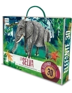 PUZLE 3D Y LIBRO SASSI MANOLITO BOOKS EL ELEFANTE  44 PIEZAS 6 años