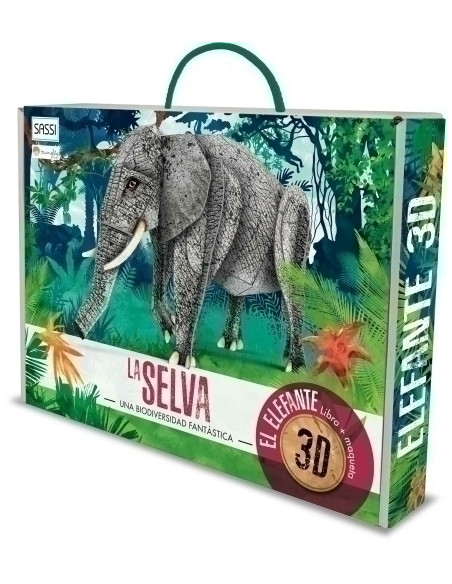 PUZLE 3D Y LIBRO SASSI MANOLITO BOOKS EL ELEFANTE  44 PIEZAS 6 años
