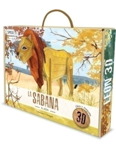 PUZLE 3D Y LIBRO SASSI MANOLITO BOOKS EL LEON 3D 34 PIEZAS 6 años