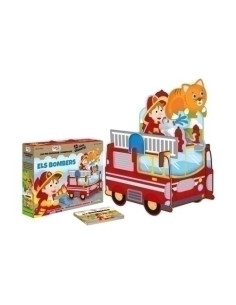 PUZLE 3D Y LIBRO SASSI MANOLITO BOOKS ELS BOMBERS 3D - CATALAN 12 PIEZAS 3 años