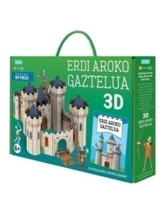 PUZLE 3D Y LIBRO SASSI MANOLITO BOOKS ERDI AROKO GAZTELUA 3D - EUSKERA 89 PIEZAS 6 años