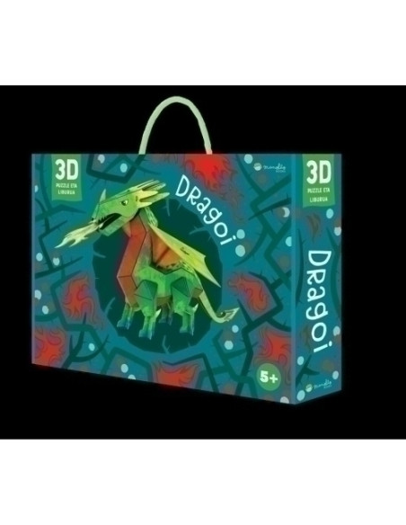 PUZLE 3D Y LIBRO SASSI MANOLITO BOOKS HERENSUGE 3D - EUSKERA 55 PIEZAS 5 años