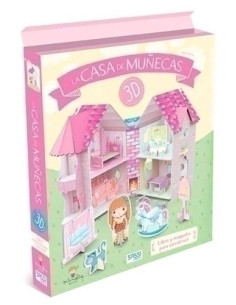 PUZLE 3D Y LIBRO SASSI MANOLITO BOOKS LA CASA DE MUÑECAS 3D 43 PIEZAS 3 años