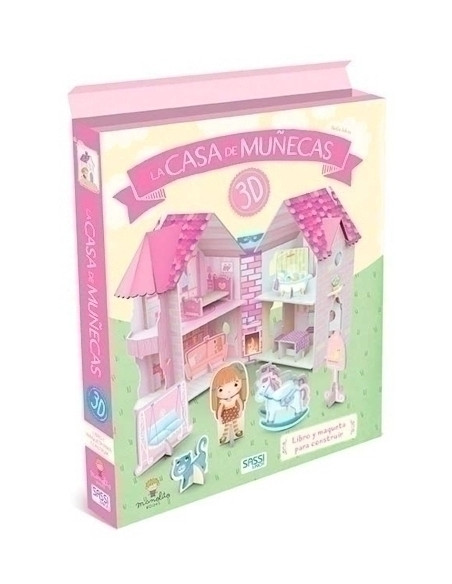 PUZLE 3D Y LIBRO SASSI MANOLITO BOOKS LA CASA DE MUÑECAS 3D 43 PIEZAS 3 años