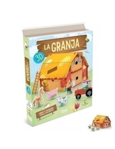 PUZLE 3D Y LIBRO SASSI MANOLITO BOOKS LA GRANJA 3D - CATALAN 43 PIEZAS 3 años