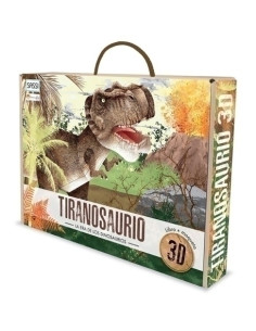 PUZLE 3D Y LIBRO SASSI MANOLITO BOOKS TIRANOSAURIO 3D 53 PIEZAS 6 años