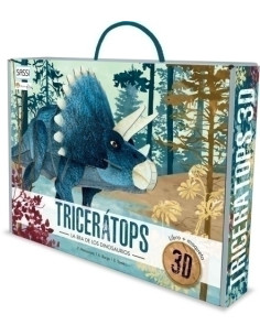PUZLE 3D Y LIBRO SASSI MANOLITO BOOKS TRICERATOPS 3D 39 PIEZAS 6 años