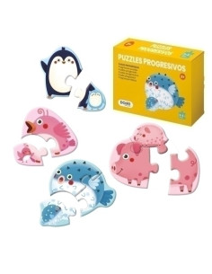 PUZLE DOHE EDUCA PROGRESIVO 2-3 piezas ANIMALES  2AÑOS