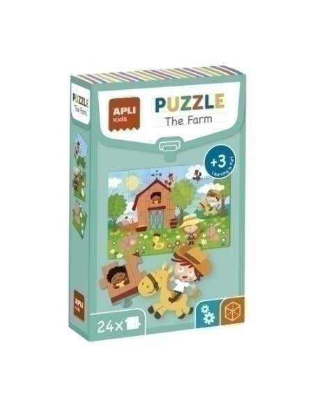 PUZLE EDUCATIVO APLI KIDS 24 PIEZAS LA GRANJA 3 años
