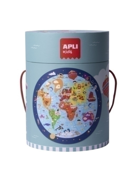 PUZLE EDUCATIVO APLI KIDS 48 PIEZAS CIRCULAR MAPAMUNDI 5 años