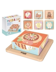 PUZLE EDUCATIVO DOHE EDUCA 9 PIEZAS BLOQUES MADERA ANIMALES