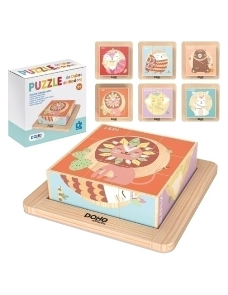 PUZLE EDUCATIVO DOHE EDUCA 9 PIEZAS BLOQUES MADERA ANIMALES