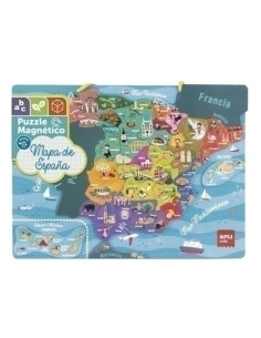 PUZLE EDUCATIVO MAGNETICO APLI KIDS MAPA DE ESPAÑA 50 PIEZAS