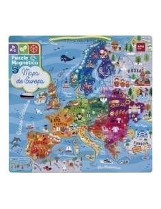 PUZLE EDUCATIVO MAGNETICO APLI KIDS MAPA DE EUROPA 45 PIEZAS