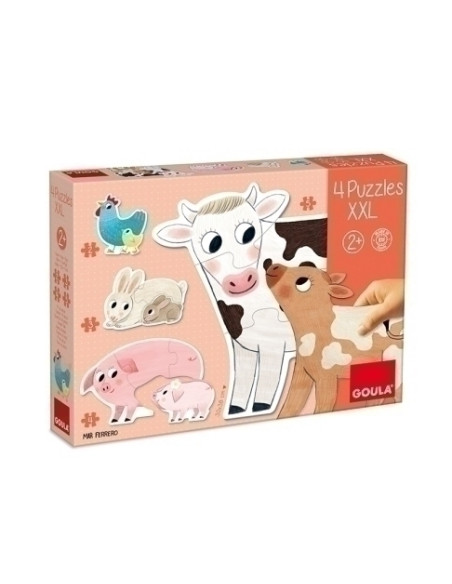 PUZLE GOULA PROGRESIVO 14 PIEZAS MAMAS Y BEBES 3-6 años