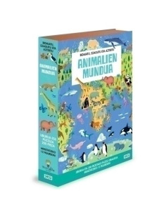 PUZLE SASSI MANOLITO BOOKS ANIMALIEN MUNDUA - EUSKERA 200 PIEZAS 6 años