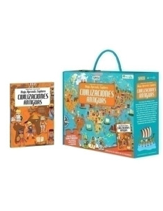 PUZLE SASSI MANOLITO BOOKS CIVILIZACIONES ANTIGUAS 200 PIEZAS 6 años