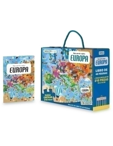 PUZLE SASSI MANOLITO BOOKS EUROPA 210 PIEZAS 6 años