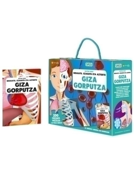 PUZLE SASSI MANOLITO BOOKS GIZA GORPUTZA - EUSKERA 200 PIEZAS 6 años