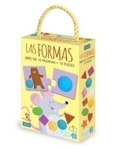 PUZLE Y LIBRO SASSI MANOLITO BOOKS LAS FORMAS 2 PIEZAS 2 años