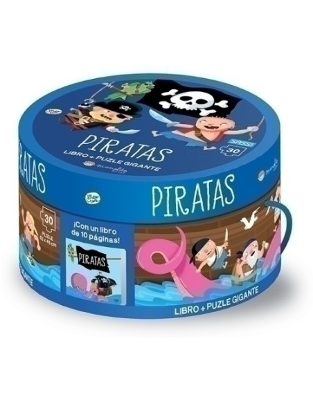 PUZLE Y LIBRO SASSI MANOLITO BOOKS PIRATAS  30 PIEZAS 3 años