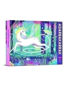 PUZLE Y LIBRO SASSI MANOLITO BOOKS UNICORN - EUSKERA 100 PIEZAS 5 años