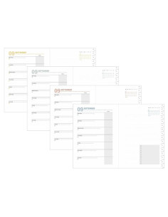 RECAMBIO AGENDA ANUAL 2025-26 QUO VADIS 16 MESES SV 15x21cm PLAN NOTE