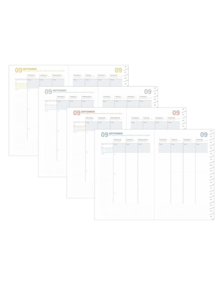 RECAMBIO AGENDA ANUAL 2025-26 QUO VADIS 16 MESES SV 15x21cm PLAN WEEK