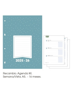 RECAMBIO AGENDA ANUAL 2025-26 SENFORT 16 MESES IKI 155x210 SV