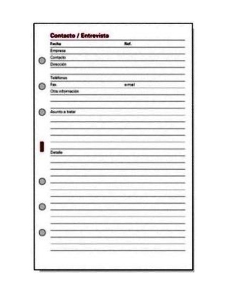 RECAMBIO AGENDA FINOCAM  R514 OPEN 500 CONTACTO-ENTREVISTA 50h