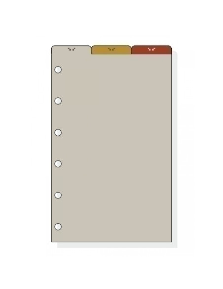 RECAMBIO AGENDA FINOCAM C262 CLASSIC 602 SEPARADORES SUPERIORES JUEGO de 3