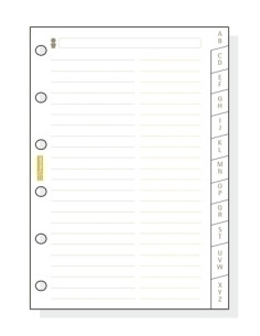 RECAMBIO AGENDA FINOCAM C275 CLASSIC 602 73x114 INDICE CARTULINA A-Z 12 PEST