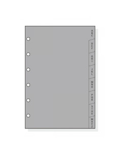 RECAMBIO AGENDA FINOCAM C364 CLASSIC 603 INDICE PLASTICO A-Z 8 PEST