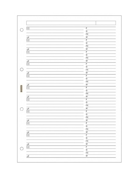 RECAMBIO AGENDA FINOCAM R4052 OPEN 4000 210x297 TELEFONOS 50h