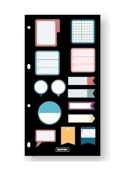 RECAMBIO AGENDA SENFORT PLANNER 140x260 NOTAS ADHESIVAS