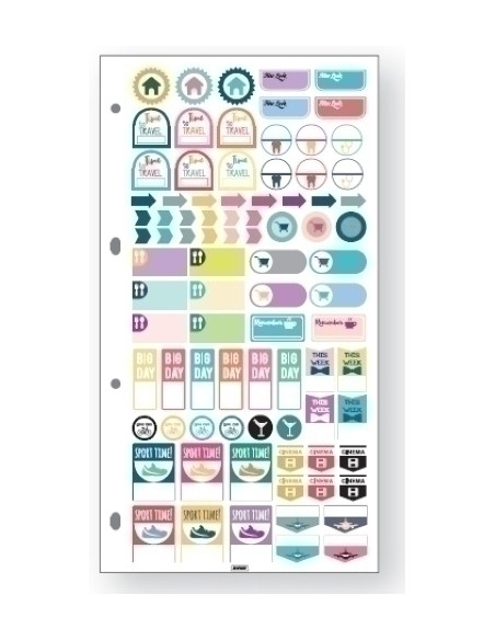 RECAMBIO AGENDA SENFORT PLANNER 140x260 PEGATINAS 3h
