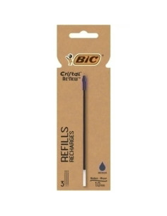 RECAMBIO BIC BOLIGRAFO RENEW AZUL PACK DE 3