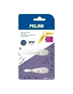 RECAMBIO CORRECTOR CINTA MILAN CPULSADOR 5 mm x 6 m BLISTER DE 2
