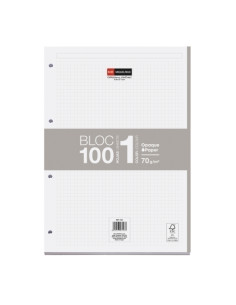 RECAMBIO MIQUELRIUS NOTEBOOK 1 A4 100h 90gr ENCOLADO 4 TALADROS CUADRIC5x5 GRIS