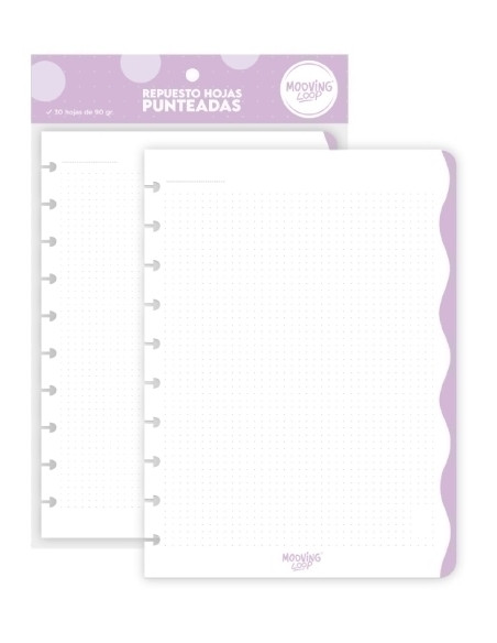 RECAMBIO MOOVING LOOP A5 30h 90gr EXTRAIBLES DOTS