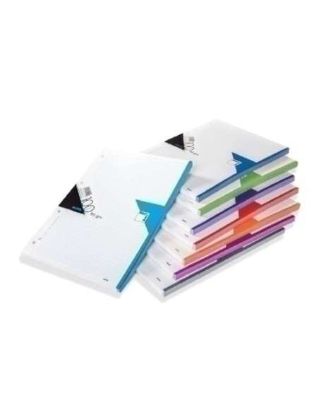 RECAMBIO PACSA ENCOLADO A4 100h 90g 4 TALADROS CUADRIC5x5 FUCSIA