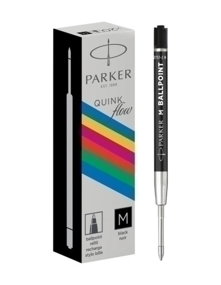 RECAMBIO PARKER PLASTICO PUNTA NORMAL NEGRO