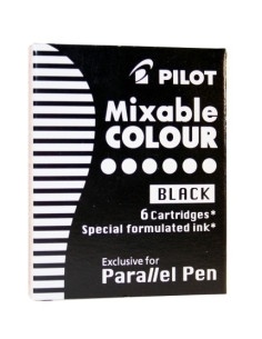 RECAMBIO PILOT PLUMA PARALLEL PEN NEGRA CAJA de 6
