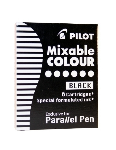 RECAMBIO PILOT PLUMA PARALLEL PEN NEGRA CAJA de 6