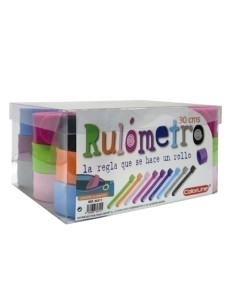 REGLA COLORLINE SILICONA 30cm ENROLLABLE COLORES SURTIDO EXPOSITOR DE 36