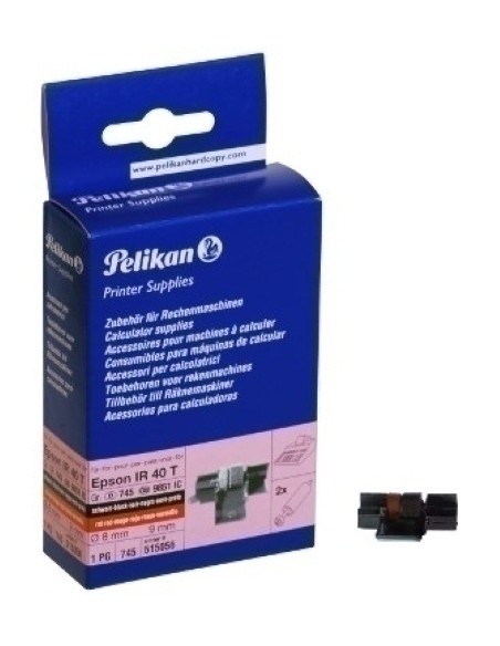 RODILLO CALCULADORAS 7452 EPSON IR40-T NEGROROJO PACK DE 2